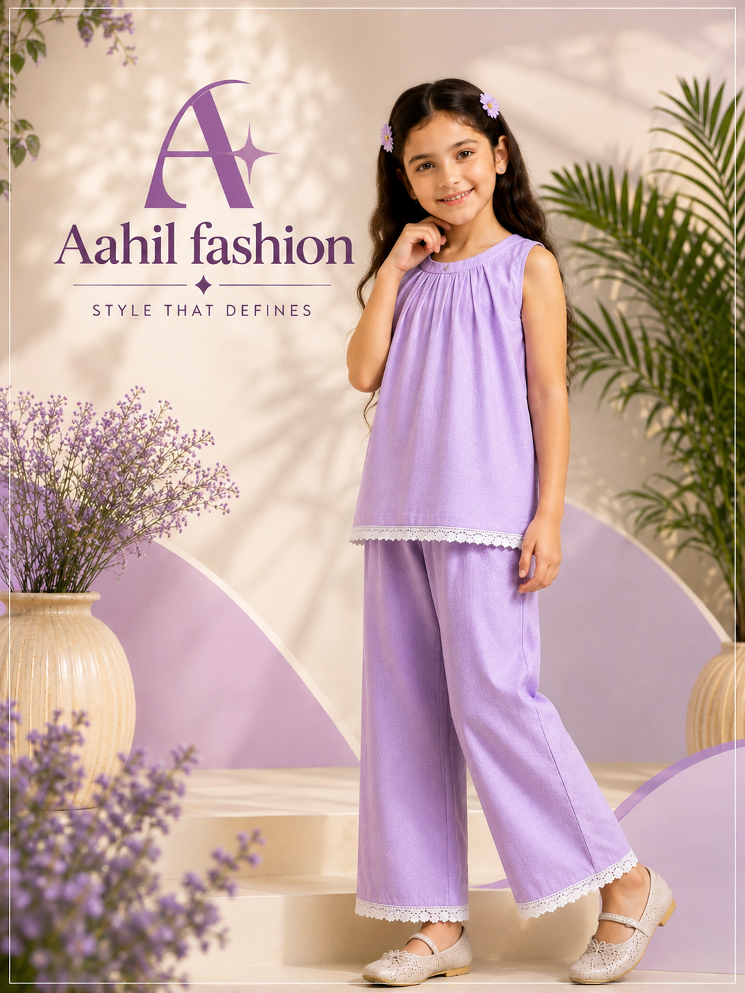 Girls Premium Lace 2-Piece Set-LV